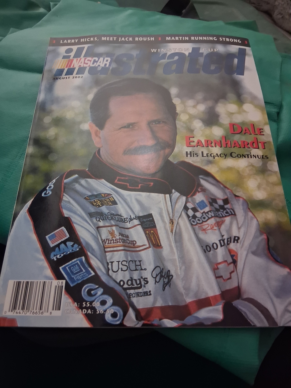 Nascar Illustrated Magazine Dale Earnhardt Cover - Silver, Black, Red